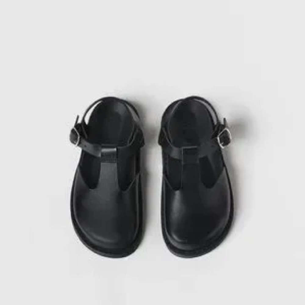 Zara Black Buckled Mary Jane Clogs- Women’s 6